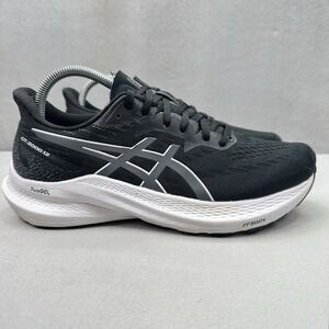 Womens Size 9 ASICS GT2000 12 Shoes Black / White Athletic Running Sneakers
